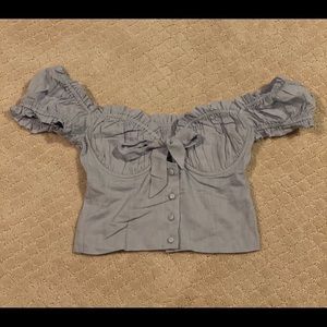 Princess Polly baby blue top